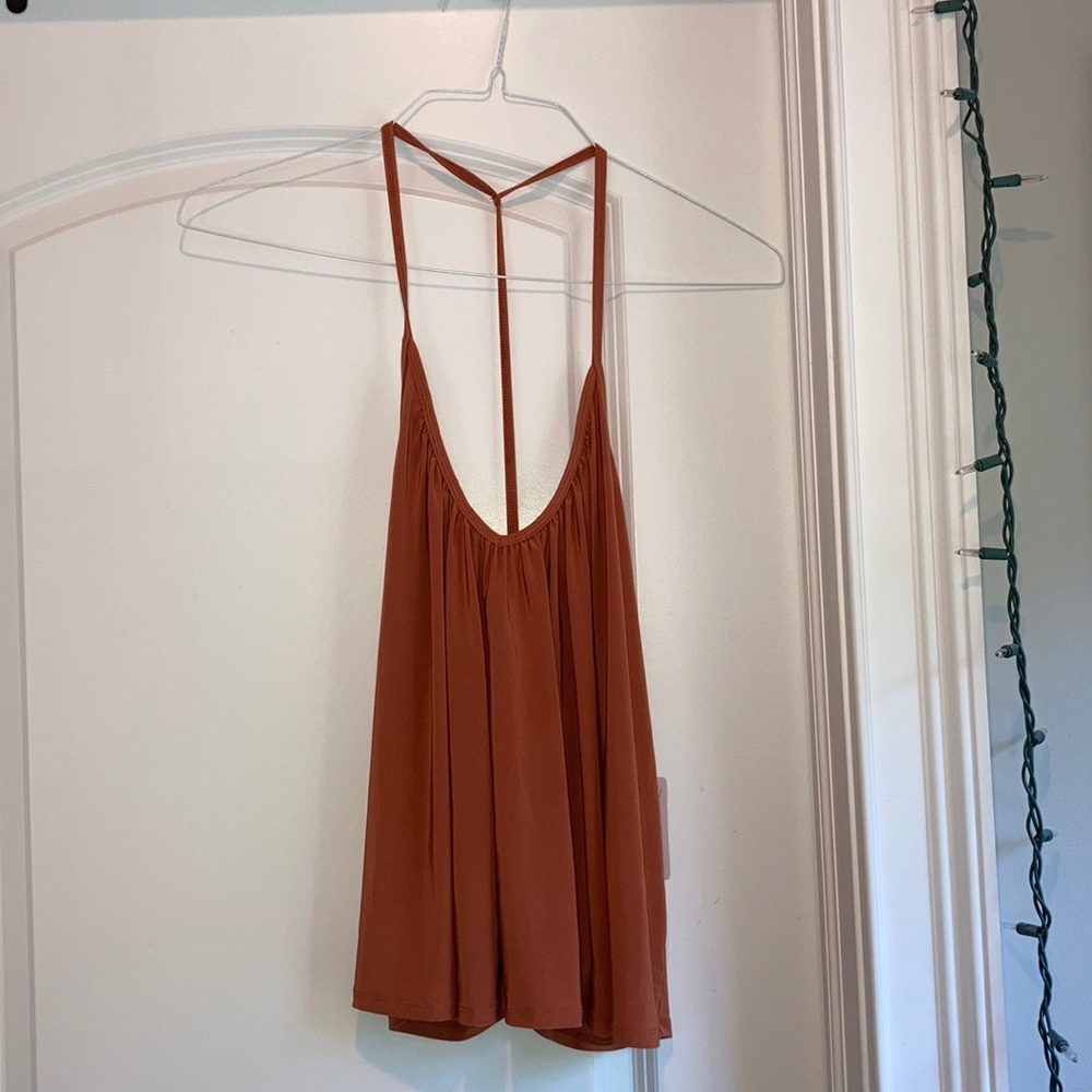 Burnt Orange Silky Tank